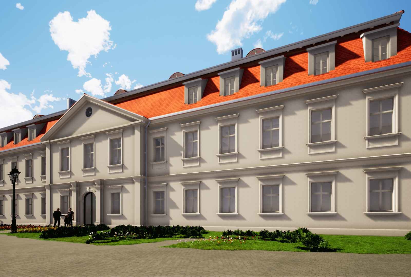 Zdjęcie przedstawia projekt Pałacu Dietrichsteinów w Wodzisławiu Śląskim