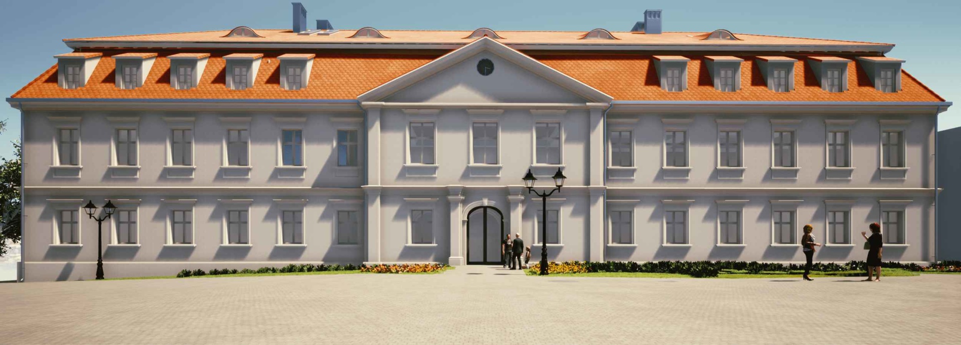 Zdjęcie przedstawia projekt Pałacu Dietrichsteinów w Wodzisławiu Śląskim